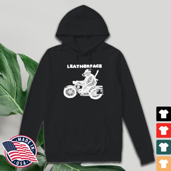 Leatherface Bear On Motorcycle Shirts